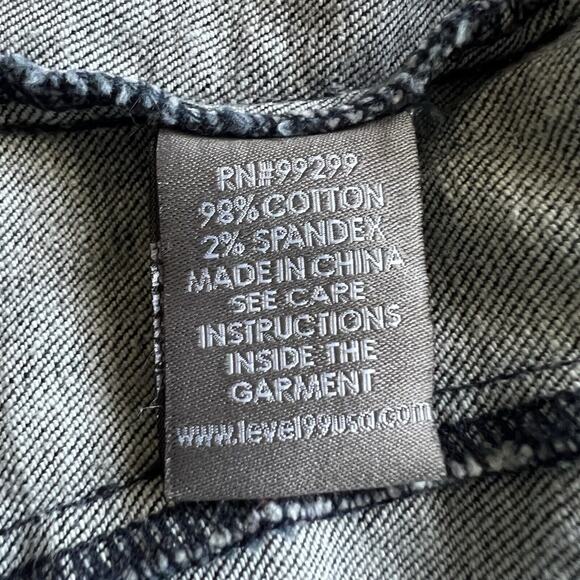 Level 99 Denim Jacket Women Small Cropped Jean Button Front Western Cowgirl Boho - Picture 4 of 12